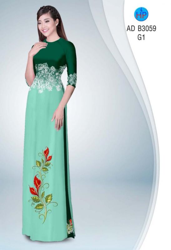 Vải áo dài hoa văn eo Vải áo dài hoa văn eo