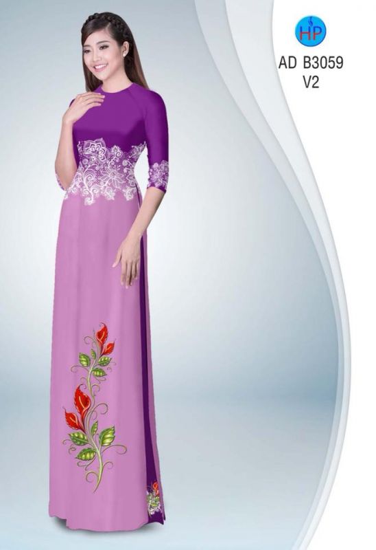 Vải áo dài hoa văn eo Vải áo dài hoa văn eo