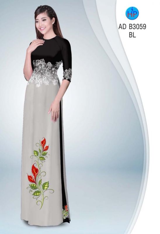Vải áo dài hoa văn eo Vải áo dài hoa văn eo