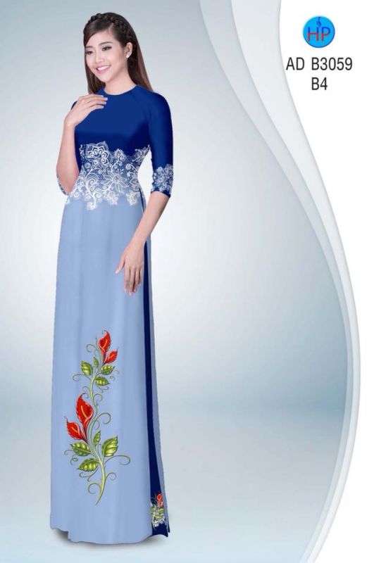 Vải áo dài hoa văn eo Vải áo dài hoa văn eo