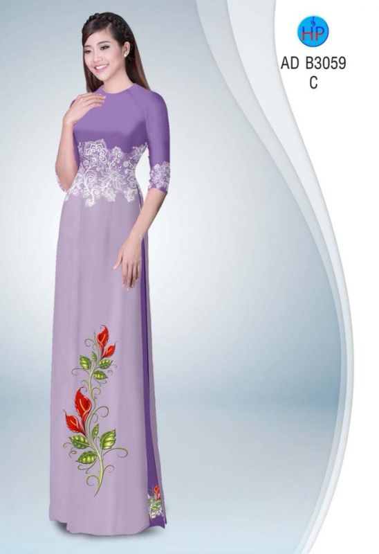 Vải áo dài hoa văn eo Vải áo dài hoa văn eo
