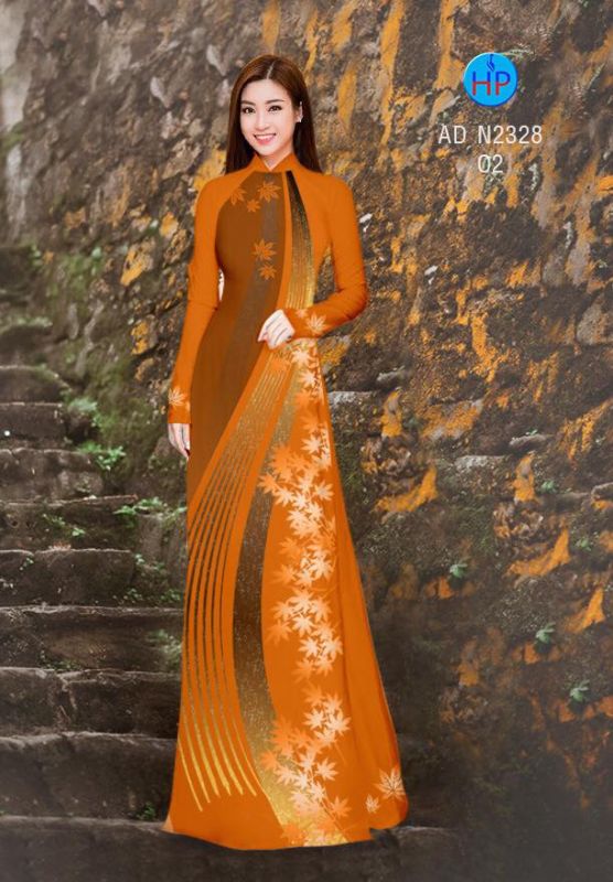 Vải áo dài hoa chạy dọc