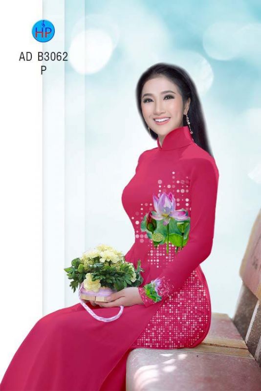Vải áo dài hoa Sen Vải áo dài hoa Sen
