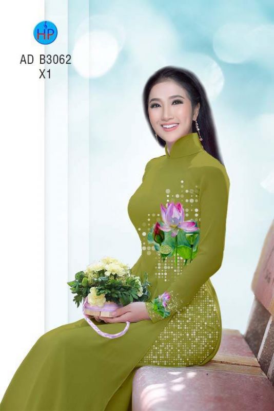 Vải áo dài hoa Sen Vải áo dài hoa Sen