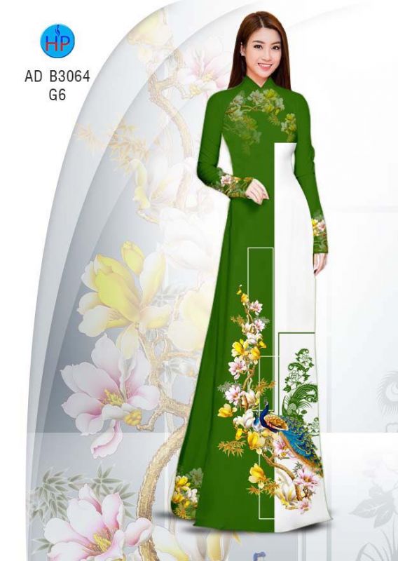 Vải áo dài chim Công Vải áo dài chim Công