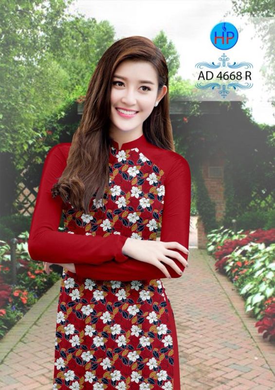 Vải áo dài hoa nhí