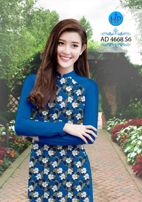 Vải áo dài hoa nhí