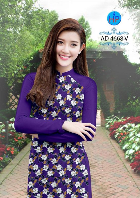 Vải áo dài hoa nhí