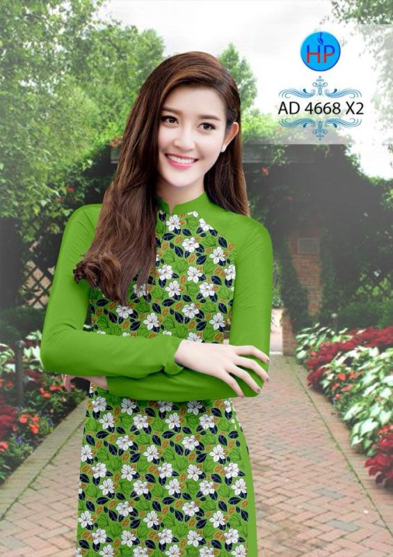 Vải áo dài hoa nhí