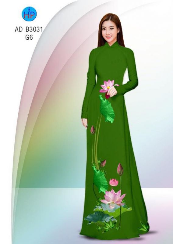 Vải áo dài hoa Sen