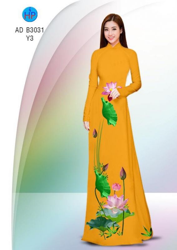 Vải áo dài hoa Sen