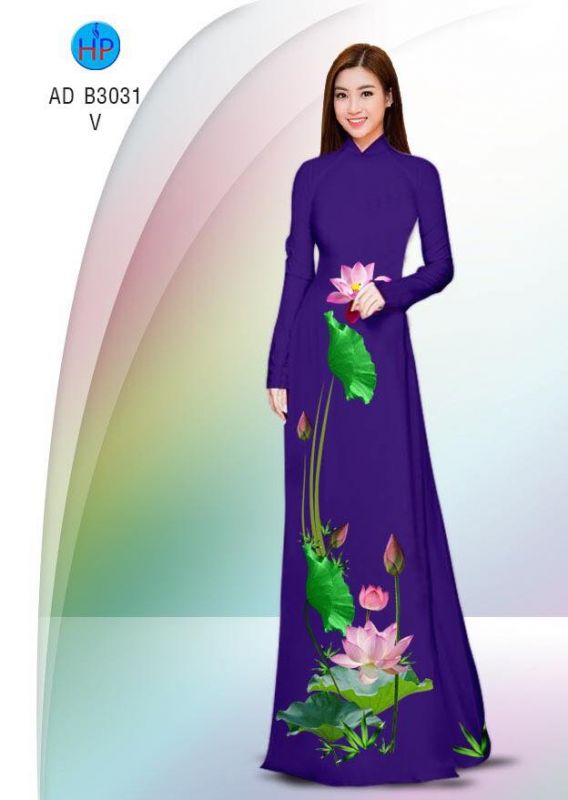 Vải áo dài hoa Sen