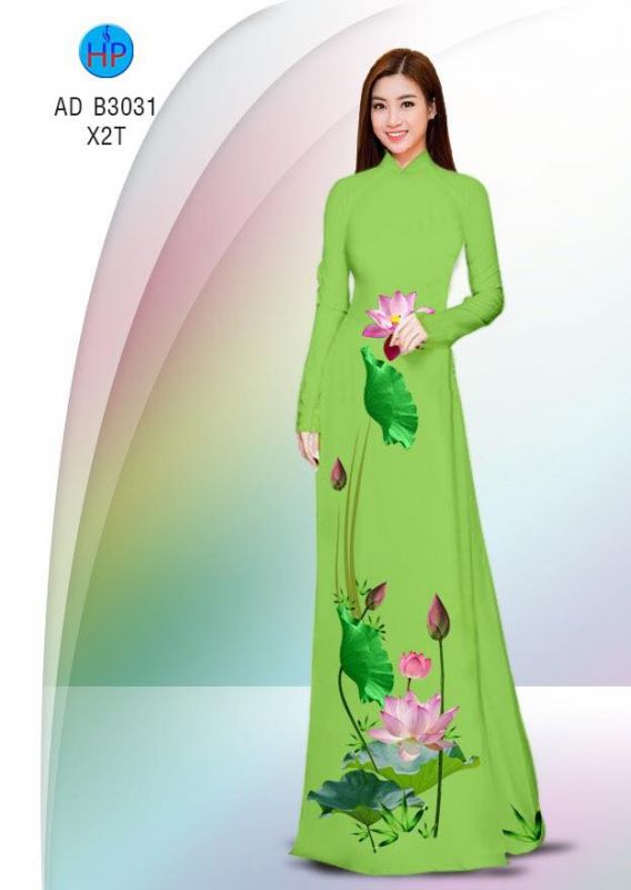 Vải áo dài hoa Sen