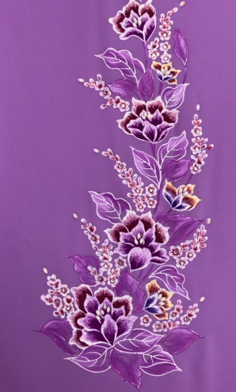 Vải áo dài vẽ kim tuyến