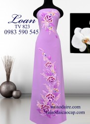 Vải áo dài vẽ kim tuyến