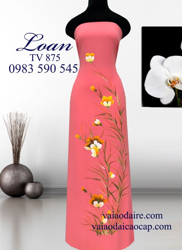 Vải áo dài vẽ sơn mài