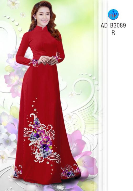 Vải áo dài hoa chùm Vải áo dài hoa chùm