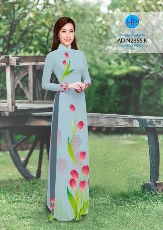 Vải áo dài hoa Tulip Vải áo dài hoa Tulip