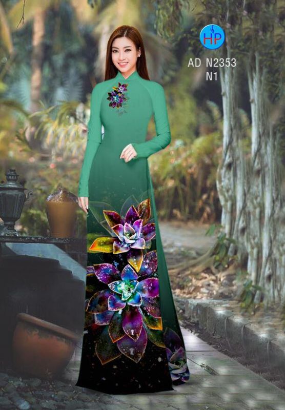 Vải áo dài hoa 3D Vải áo dài hoa 3D