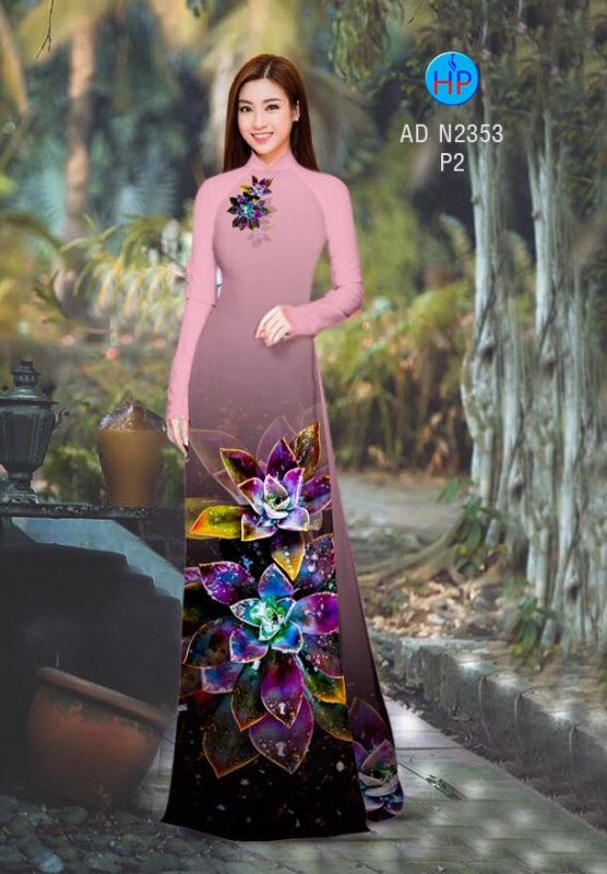 Vải áo dài hoa 3D Vải áo dài hoa 3D