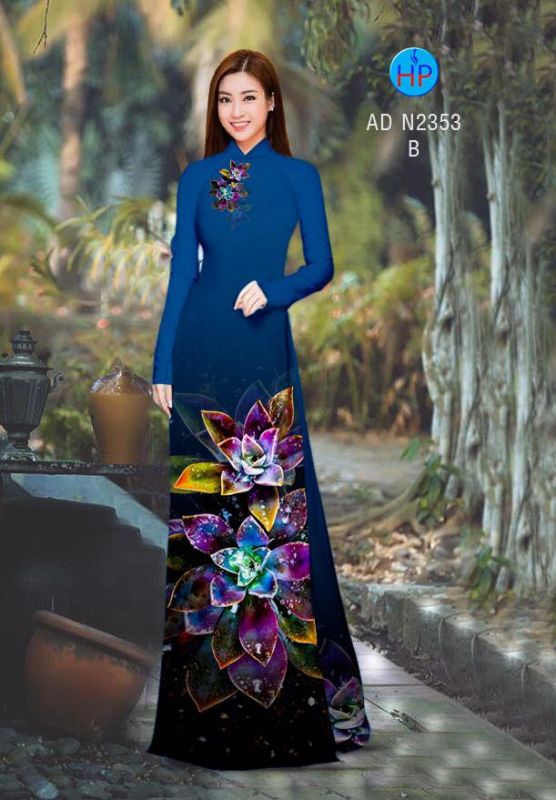 Vải áo dài hoa 3D Vải áo dài hoa 3D