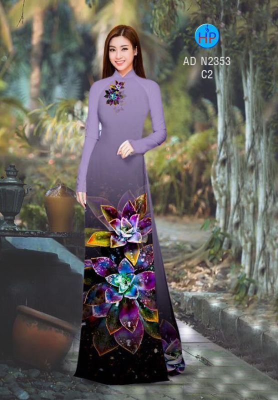 Vải áo dài hoa 3D Vải áo dài hoa 3D