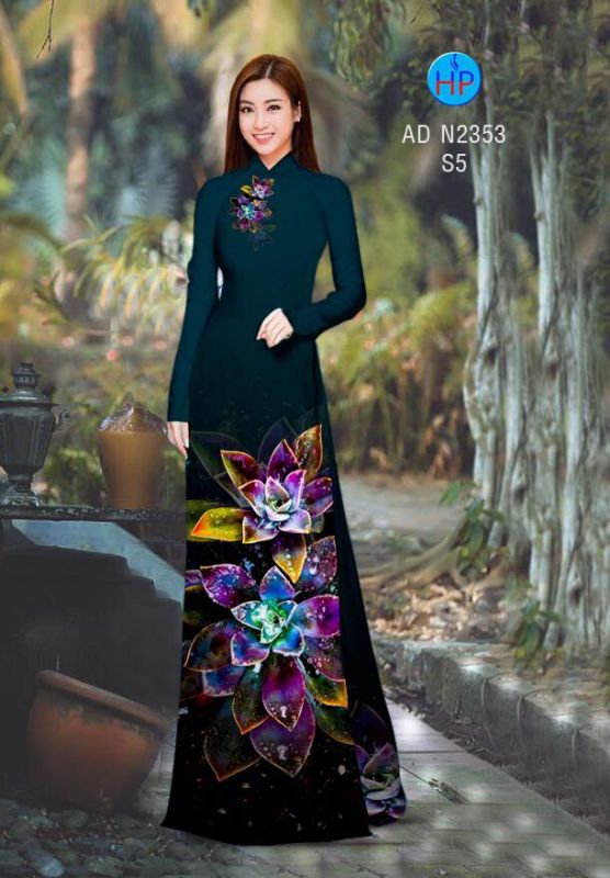 Vải áo dài hoa 3D Vải áo dài hoa 3D