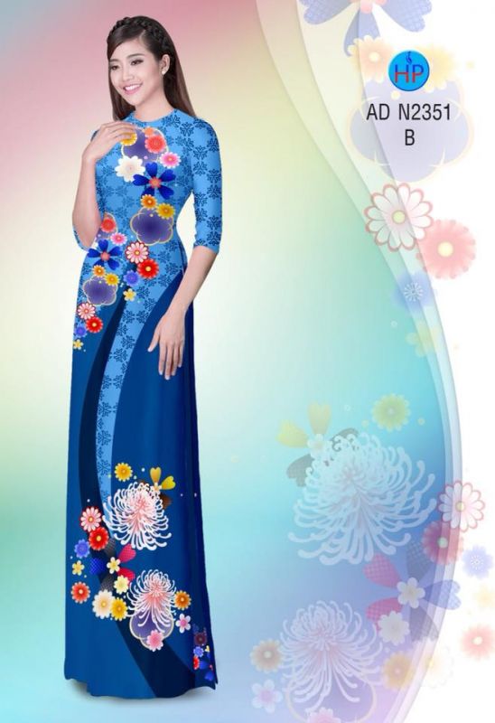 Vải áo dài hoa chạy dọc Vải áo dài hoa chạy dọc