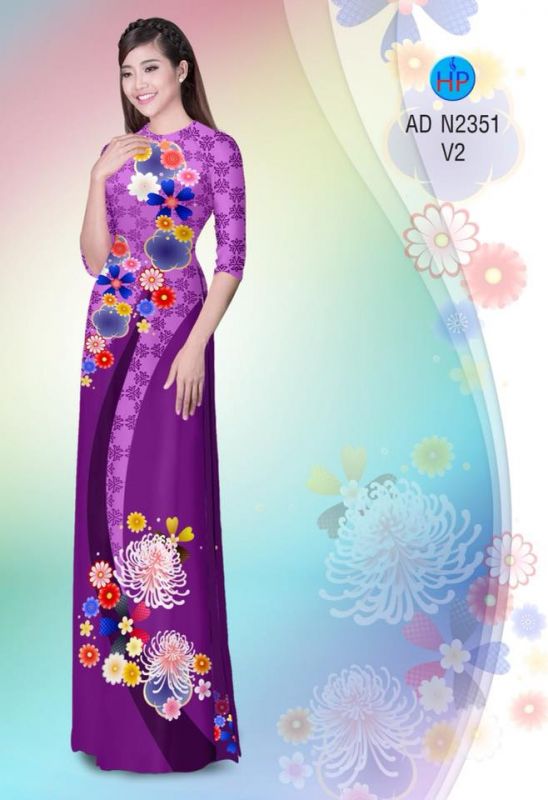 Vải áo dài hoa chạy dọc Vải áo dài hoa chạy dọc