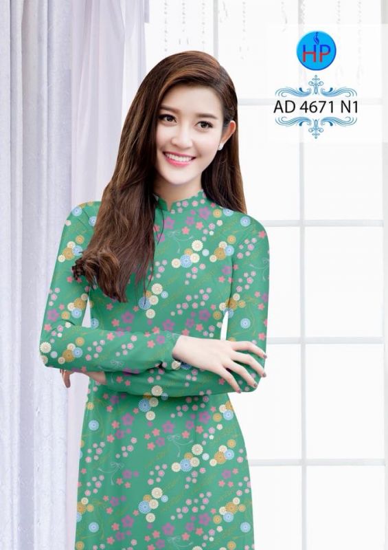 Vải áo dài hoa chạy nhí Vải áo dài hoa chạy nhí