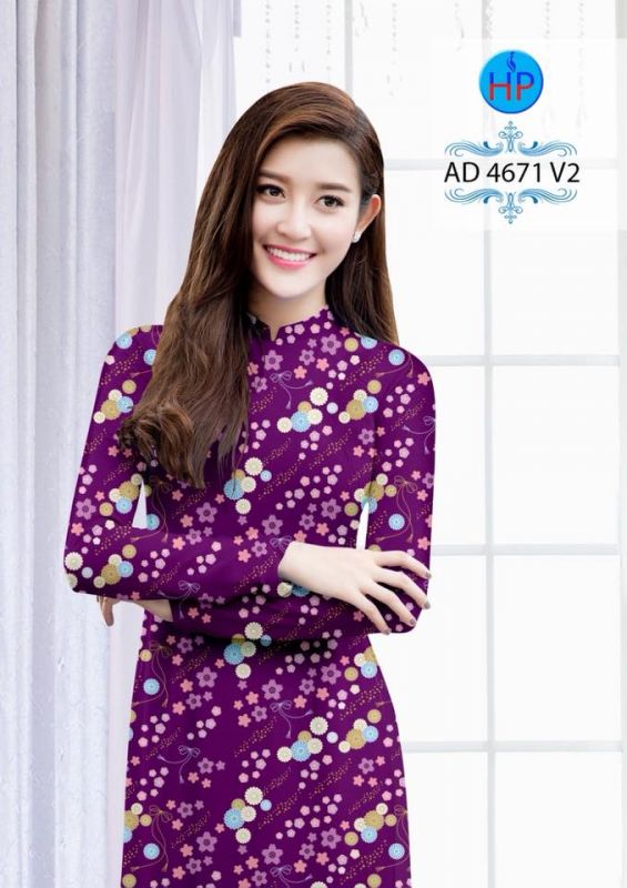 Vải áo dài hoa chạy nhí Vải áo dài hoa chạy nhí