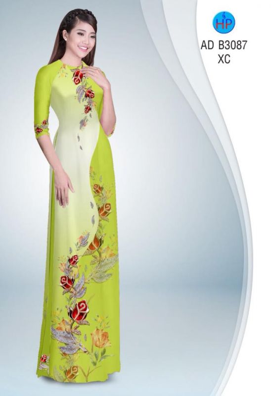 Vải áo dài hoa dây Vải áo dài hoa dây