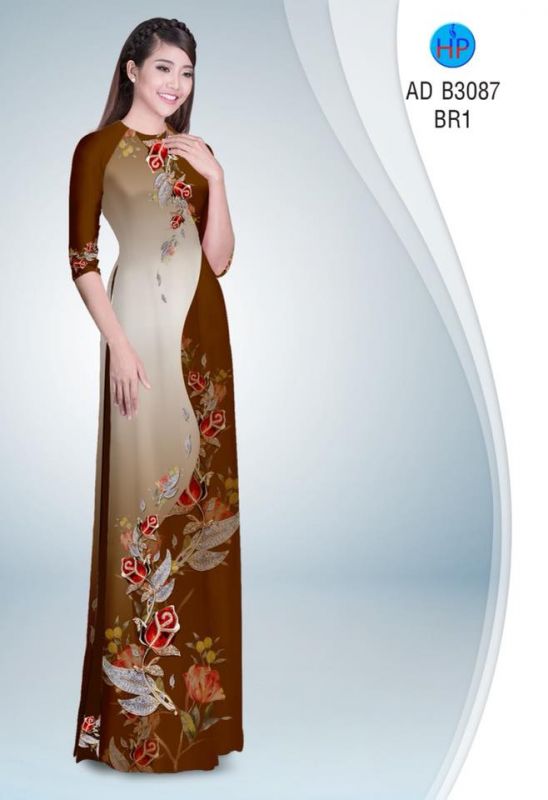 Vải áo dài hoa dây Vải áo dài hoa dây