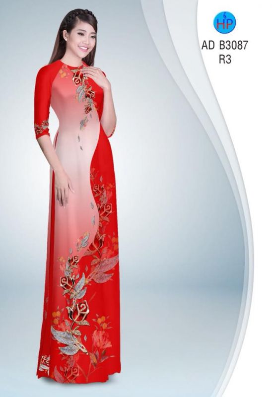 Vải áo dài hoa dây Vải áo dài hoa dây