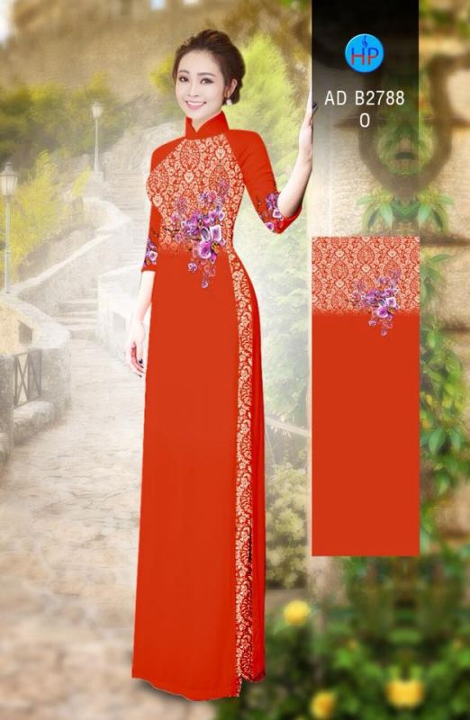 Vải áo dài hoa eo
