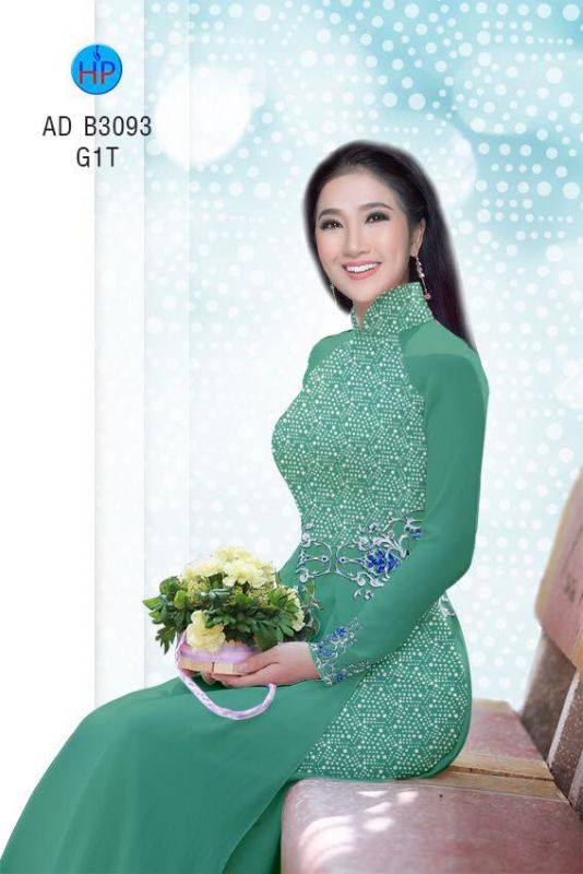Vải áo dài hoa nhí