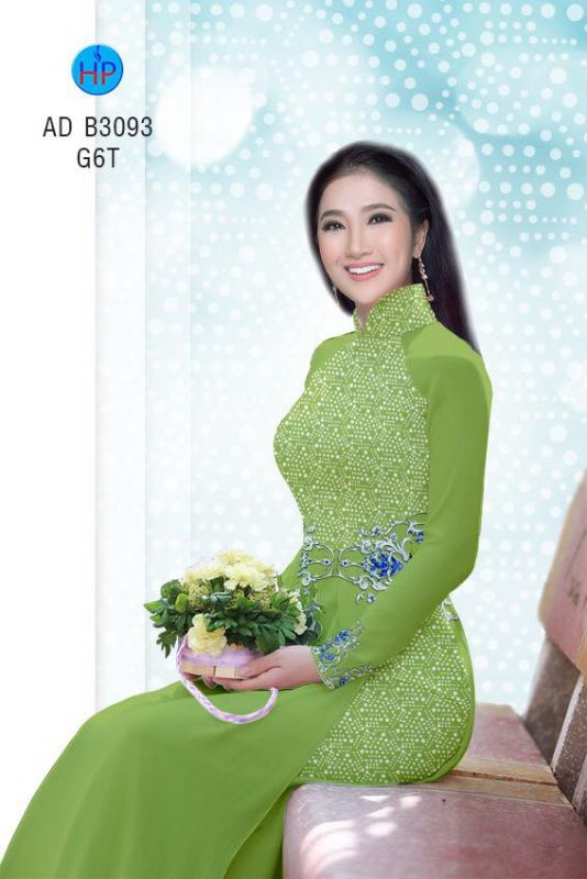 Vải áo dài hoa nhí