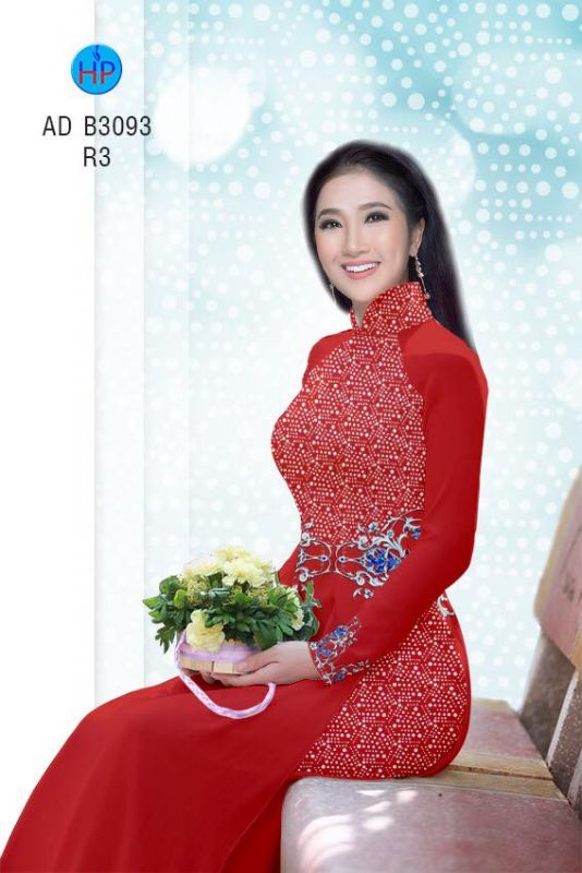 Vải áo dài hoa nhí