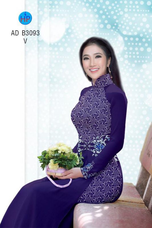 Vải áo dài hoa nhí