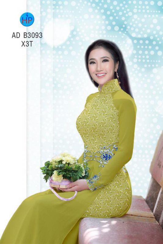 Vải áo dài hoa nhí