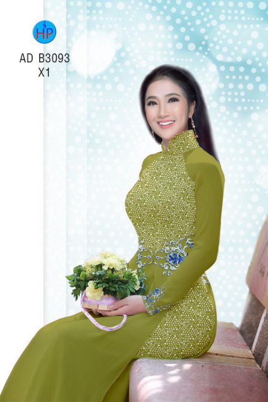 Vải áo dài hoa nhí