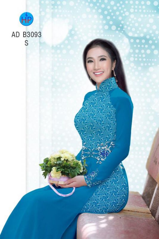 Vải áo dài hoa nhí