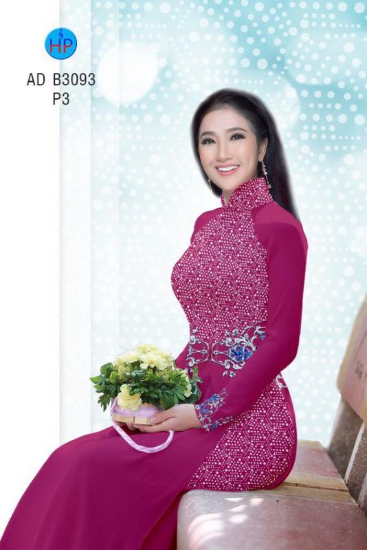 Vải áo dài hoa nhí