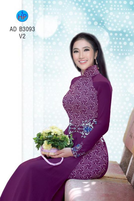 Vải áo dài hoa nhí