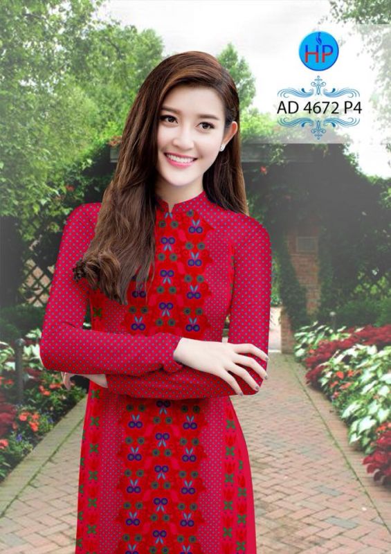 Vải áo dài văn toàn thân