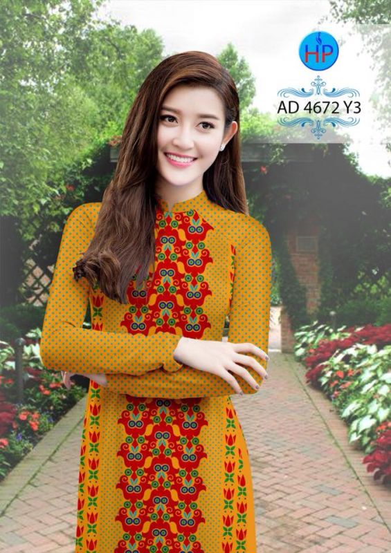 Vải áo dài văn toàn thân