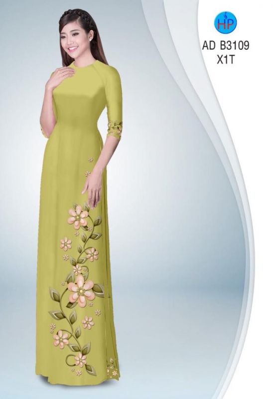 Vải áo dài hoa dây