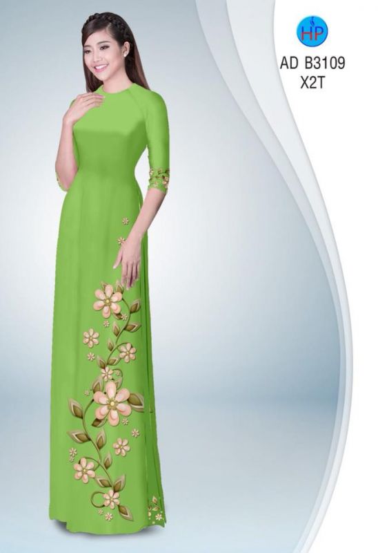 Vải áo dài hoa dây