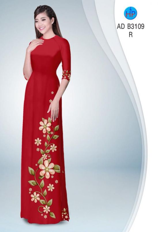 Vải áo dài hoa dây