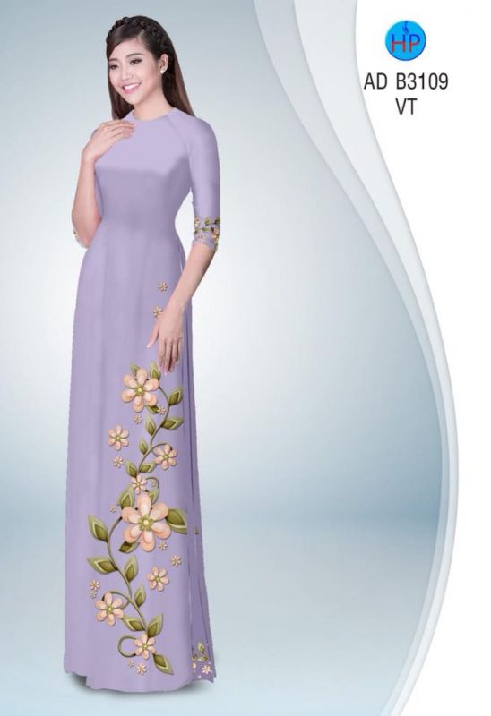 Vải áo dài hoa dây